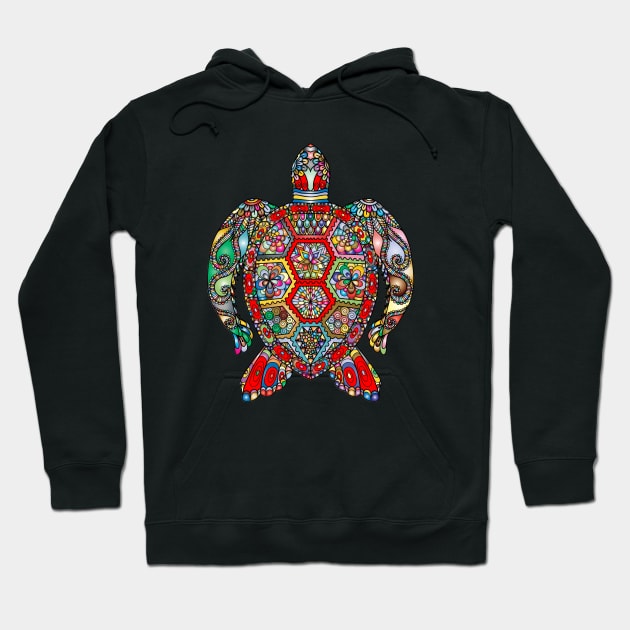 Colorful Turtle Design Lover, Mandala Lover , Mandala Design , Mandala Artwork Hoodie by Utopia Shop